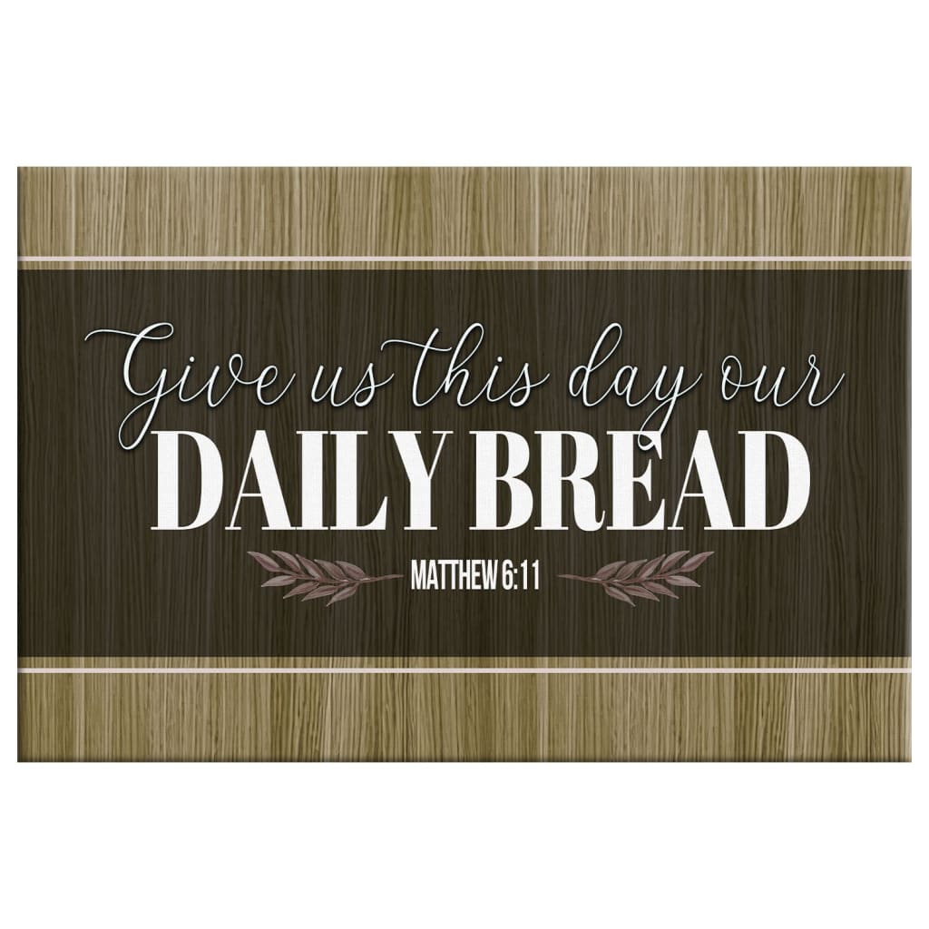 Daily Bread Calligraphy 12x12 Canvas – Ariel Media