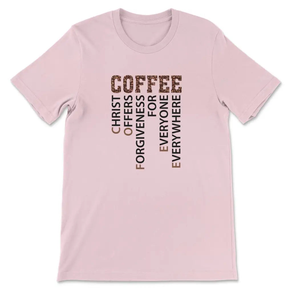 Coffee definition Christian t-shirt Pink / S