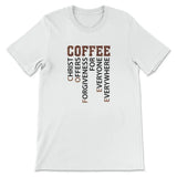 Coffee definition Christian t-shirt White / S