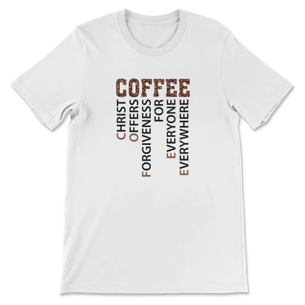 Coffee definition Christian t-shirt White / S