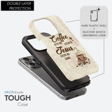 Coffee get me started Jesus keeps going phone case