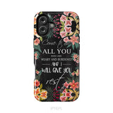 Come to me all who are weary Matthew 11:28 Christian phone case iPhone 16 Plus / Tough Case