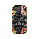Come To Me All Who Are Weary Matthew 11:28 Christian Phone Case iPhone 16e / Tough Case