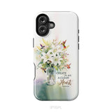 Create in me a clean heart Psalm 51:10 Bible verse phone case iPhone 16 Plus / Tough Case