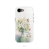 Create in me a clean heart Psalm 51:10 Bible verse phone case iPhone 17e / Tough Case