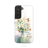 Create in me a clean heart Psalm 51:10 Bible verse phone case Samsung Galaxy S22 / Tough