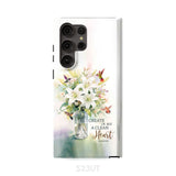Create in me a clean heart Psalm 51:10 Bible verse phone case Samsung Galaxy S23 Ultra / Tough