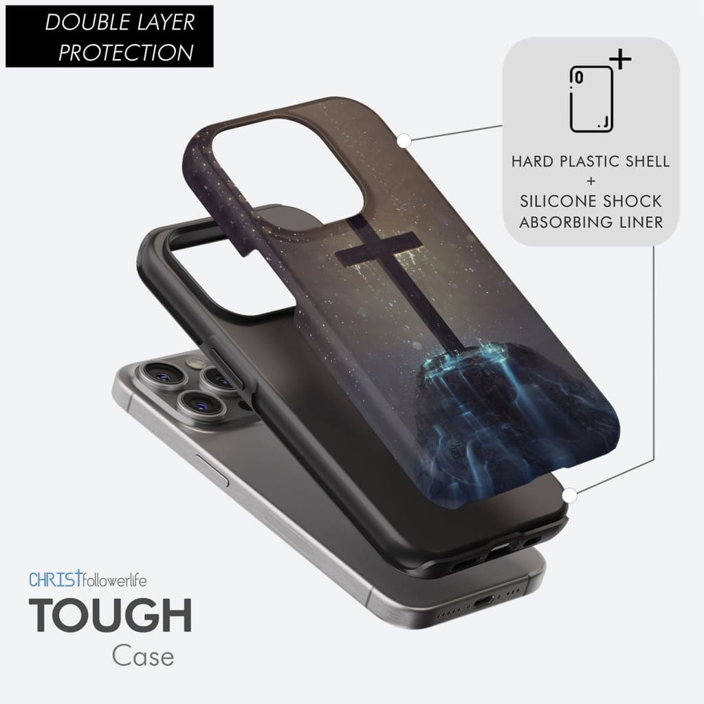 Cross on the hill phone case Christian phone case