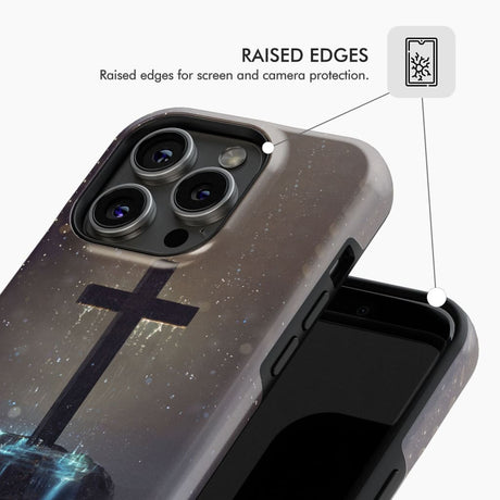 Cross on the hill phone case Christian
