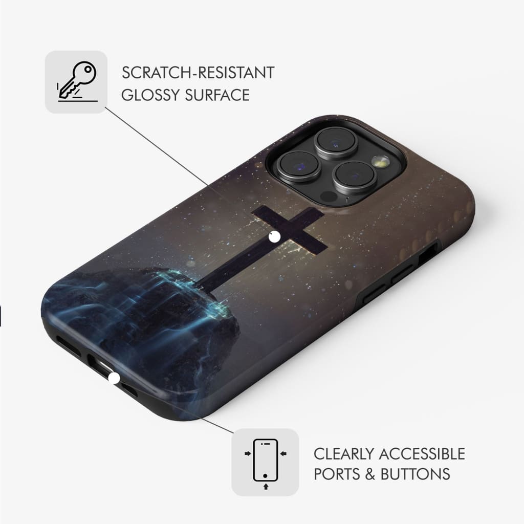 Cross on the hill phone case Christian