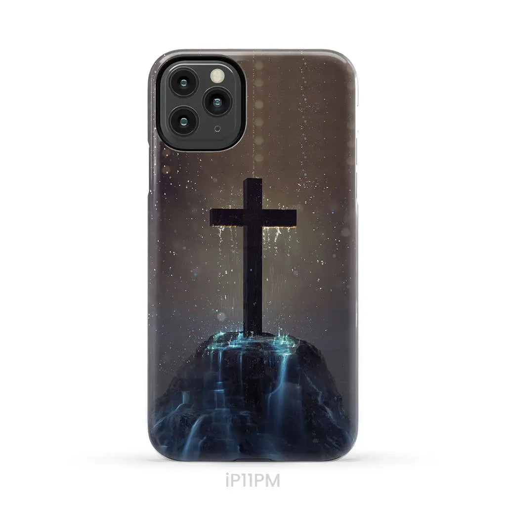 Cross on the hill phone case Christian phone case iPhone 11 Pro Max / Tough Case