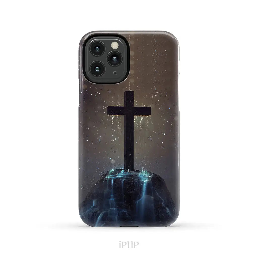 Cross on the hill phone case Christian phone case iPhone 11 Pro / Tough Case