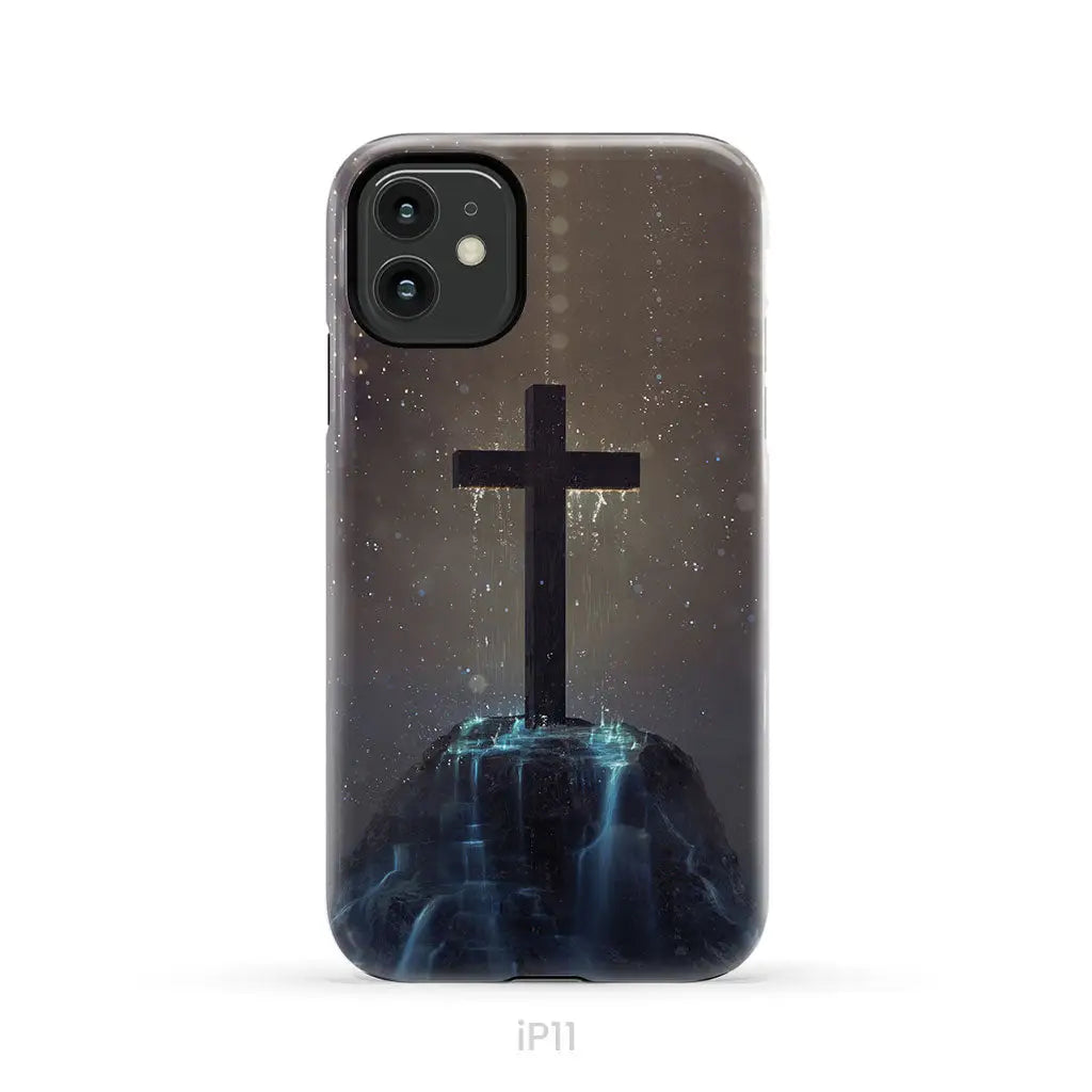 Cross on the hill phone case Christian phone case iPhone 11 / Tough Case