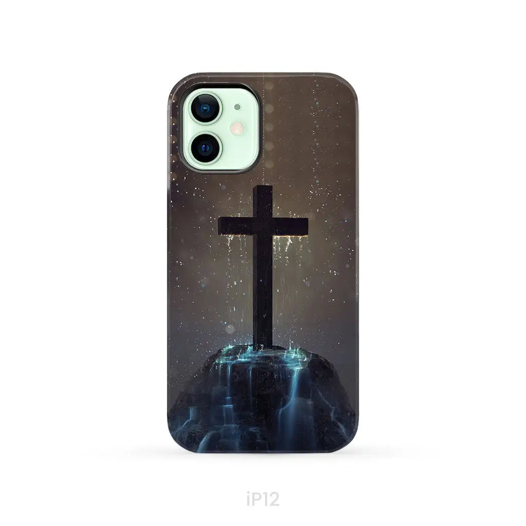 Cross on the hill phone case Christian phone case iPhone 12 / Tough Case
