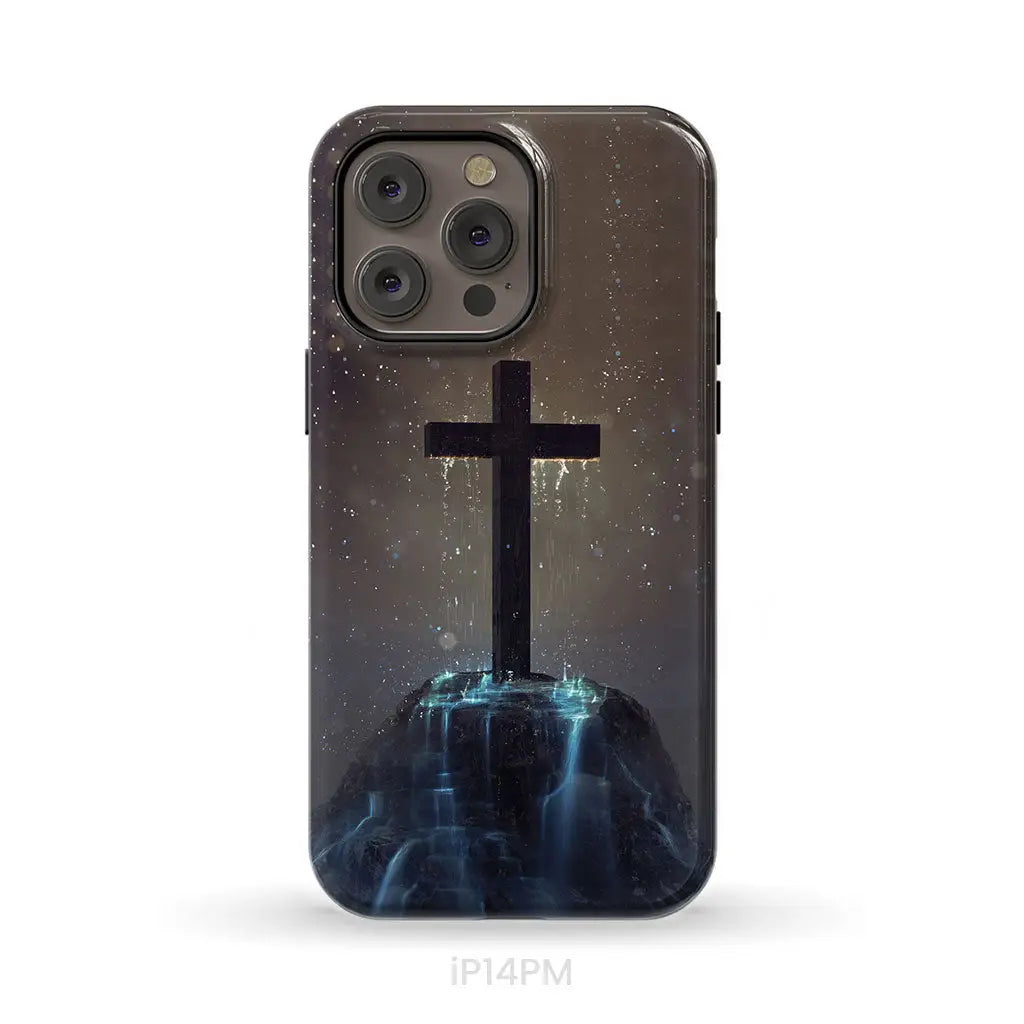 Cross on the hill phone case Christian phone case iPhone 14 Pro Max / Tough Case