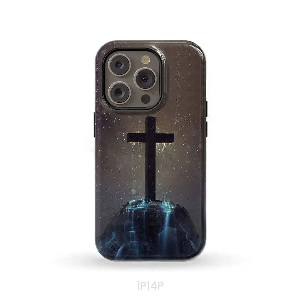 Cross on the hill phone case Christian phone case iPhone 14 Pro / Tough Case