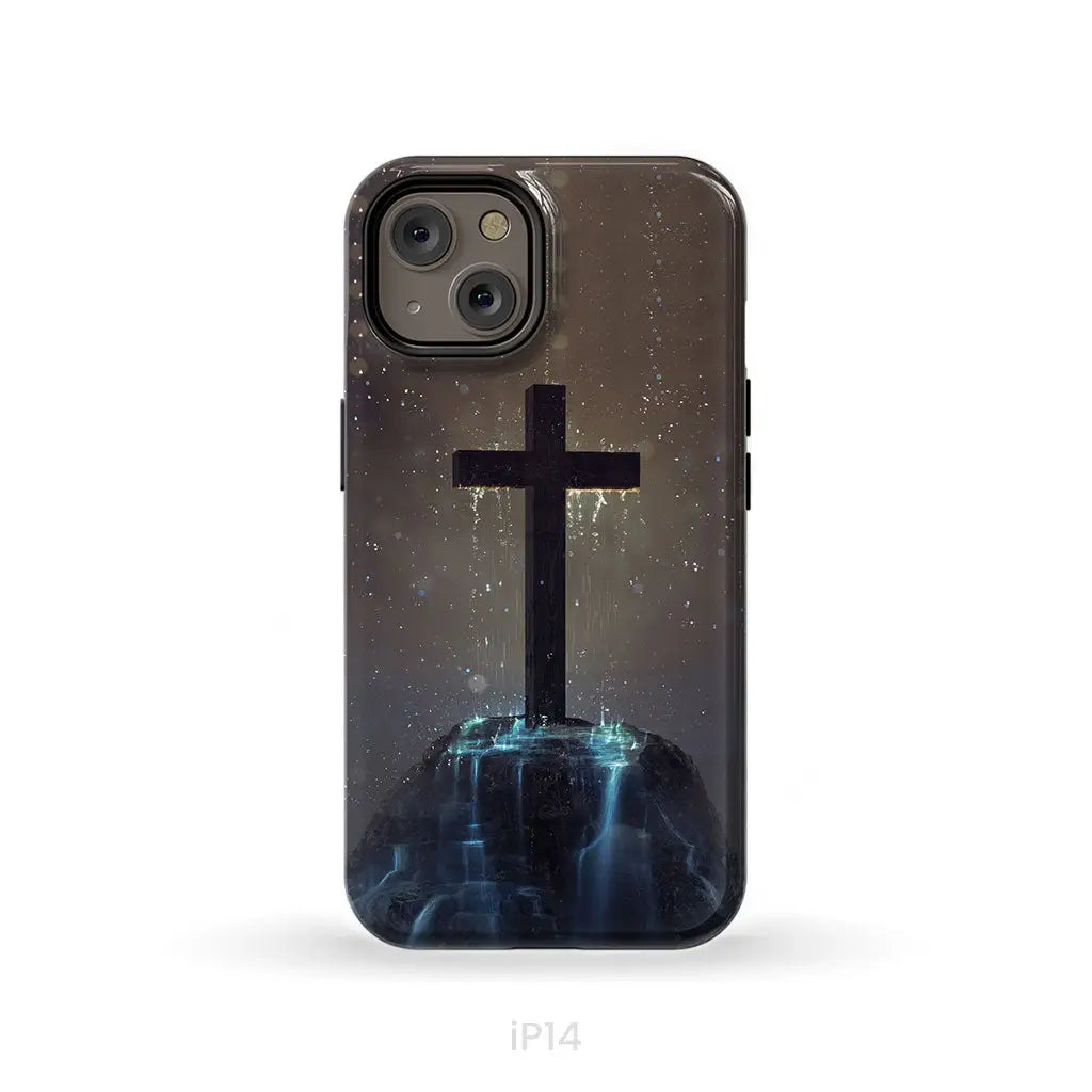 Cross on the hill phone case Christian phone case iPhone 14 / Tough Case