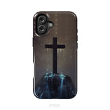 Cross on the hill phone case Christian phone case iPhone 16 Plus / Tough Case