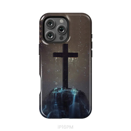 Cross on the hill phone case Christian phone case iPhone 16 Pro Max / Tough Case