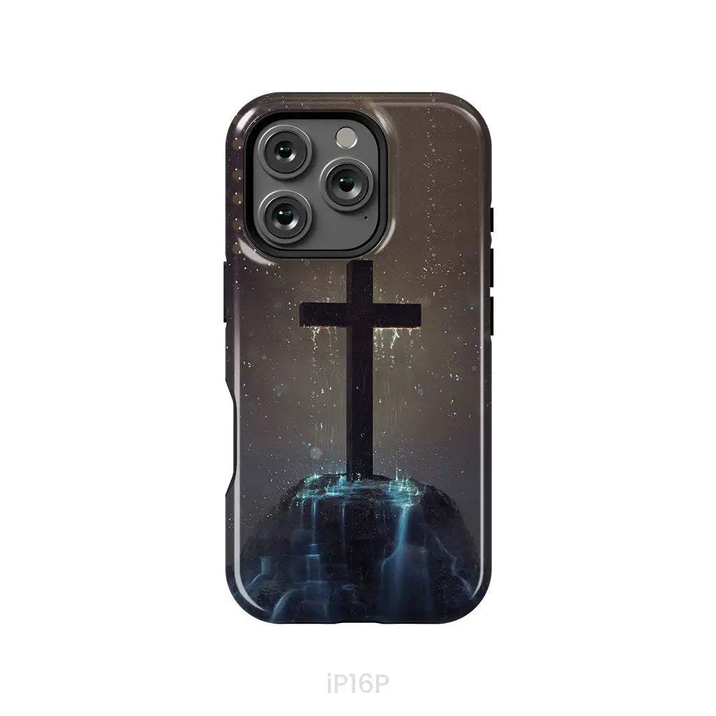 Cross on the hill phone case Christian phone case iPhone 16 Pro / Tough Case