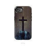 Cross on the hill phone case Christian phone case iPhone 16e / Tough Case