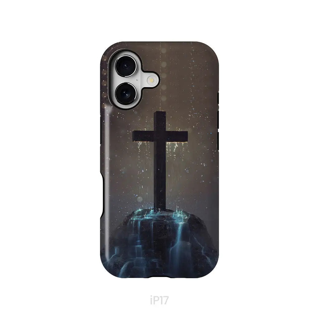 Cross on the Hill Phone Case, Christian Phone Case Cross on the Hill Phone Case, Christian Phone Case