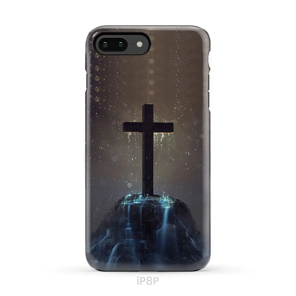 Cross on the hill phone case Christian phone case iPhone 8 Plus / Tough Case
