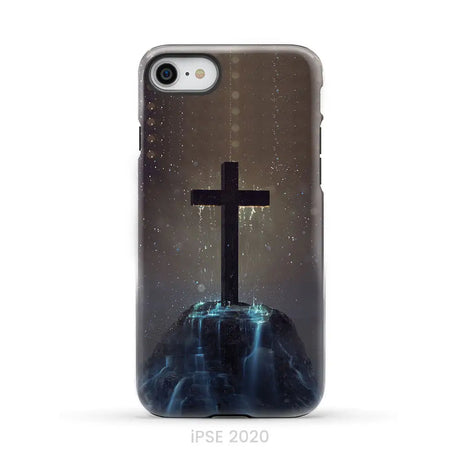 Cross on the hill phone case Christian phone case iPhone SE 2020 / Tough Case
