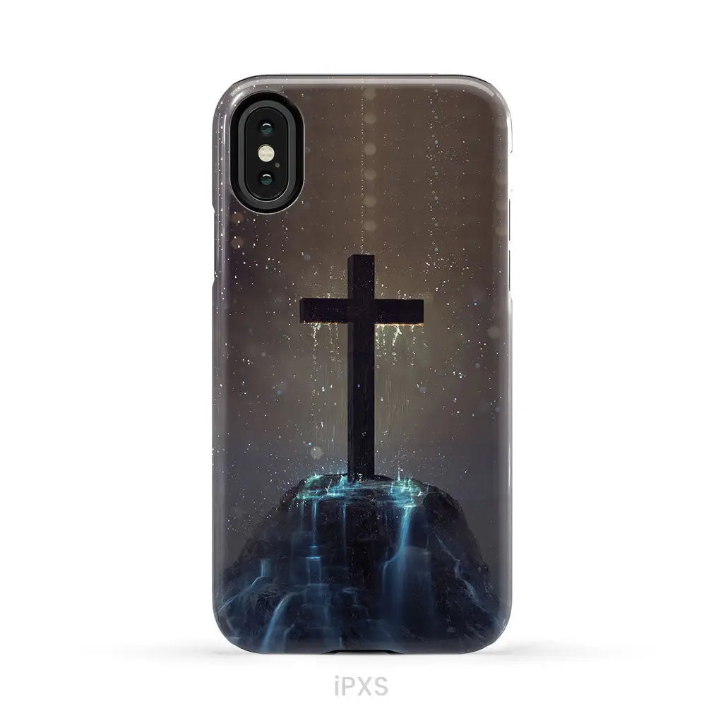 Cross on the Hill Phone Case, Christian Phone Case - Christ Follower Life