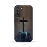 Cross on the hill phone case Christian phone case Samsung Galaxy S22 Plus / Tough Case