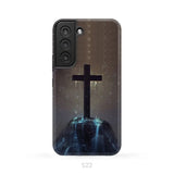 Cross on the hill phone case Christian phone case Samsung Galaxy S22 / Tough Case