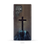 Cross on the hill phone case Christian phone case Samsung Galaxy S22 Ultra / Tough Case