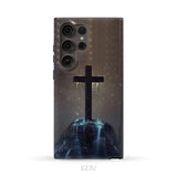 Cross on the hill phone case Christian phone case Samsung Galaxy S23 Ultra / Tough Case