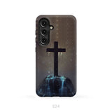 Cross on the hill phone case Christian phone case Samsung Galaxy S24 / Tough Case