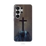 Cross on the hill phone case Christian phone case Samsung Galaxy S26 Ultra / Tough Case