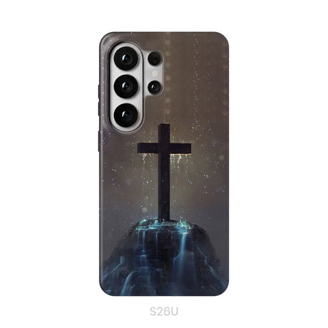 Cross on the hill phone case Christian phone case Samsung Galaxy S26 Ultra / Tough Case