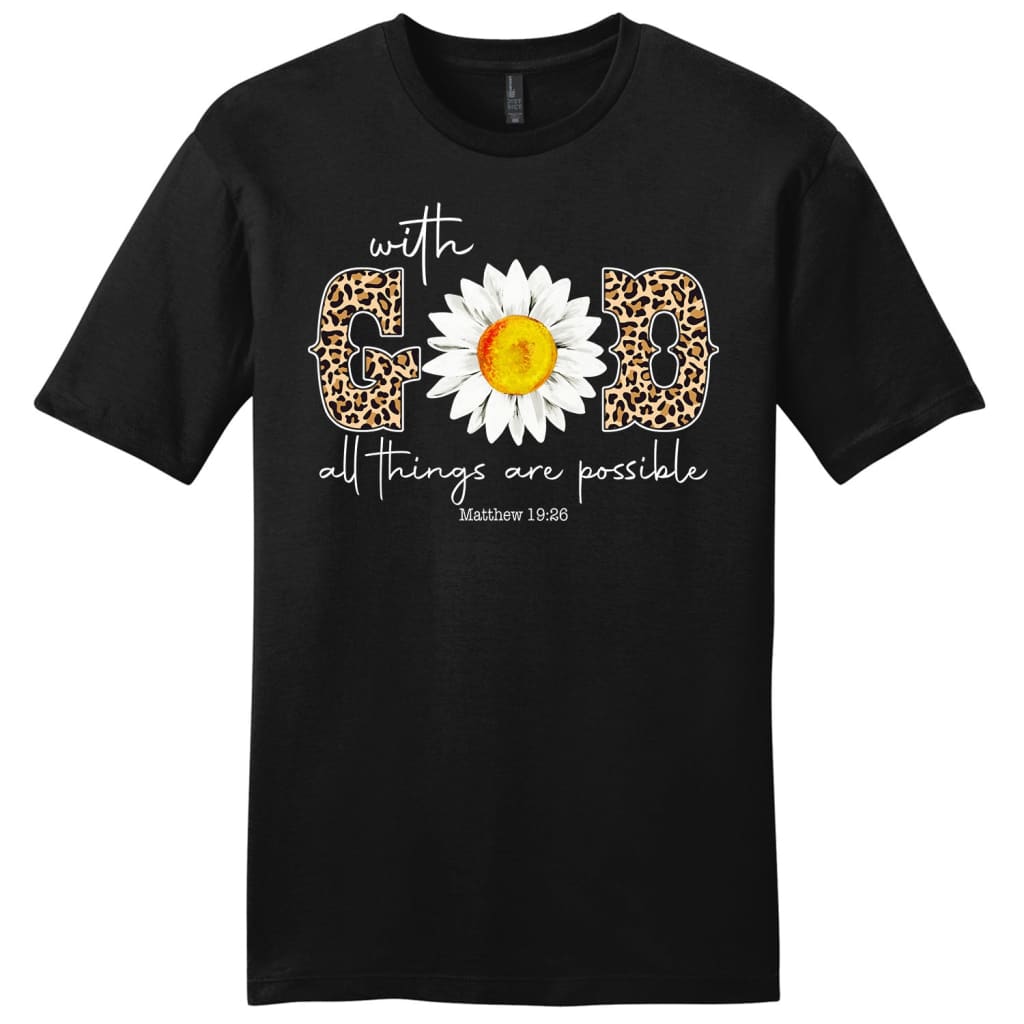Daisy With god all things are possible men’s t-shirt Black / S