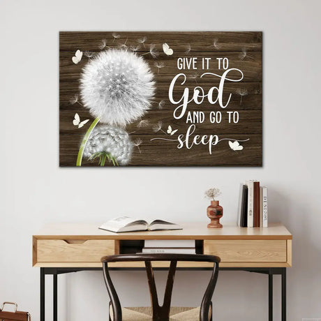Beautiful Christian decor piece symbolizing grace, peace, and divine protection. Brown / 12’’ x 8’’