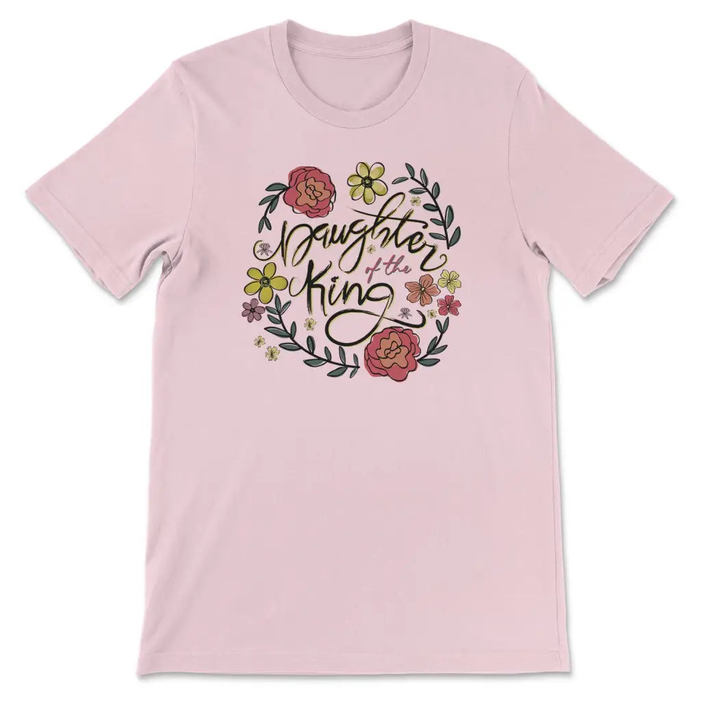 Daughter of the king flowers Women’s t-shirt Pink / S