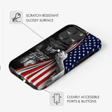 Don’t Be Afraid Just Have Faith Mark 5:36 American Flag Christian Phone Case