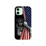 Don’t Be Afraid Just Have Faith Mark 5:36 American Flag Christian Phone Case iPhone 12 / Tough Case