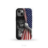 Don’t Be Afraid Just Have Faith Mark 5:36 American Flag Christian Phone Case iPhone 13 Mini / Tough Case