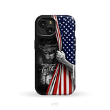 Don’t Be Afraid Just Have Faith Mark 5:36 American Flag Christian Phone Case iPhone 15 / Tough Case