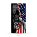 Don’t Be Afraid Just Have Faith Mark 5:36 American Flag Christian Phone Case Samsung Galaxy S22 Ultra / Tough Case