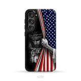 Don’t Be Afraid Just Have Faith Mark 5:36 American Flag Christian Phone Case Samsung Galaxy S23 Plus / Tough Case