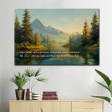 Christian wall art featuring Philippians 4:6 reminding believers to pray instead of worry.