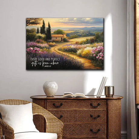 Every Good And Perfect Gift Is From Above Christian Wall Art Canvas