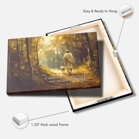 Exodus 33:14 My Presence Will Go With You Wall Art Canvas