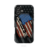 Faith American Flag phone case iPhone 16 Plus / Tough Case