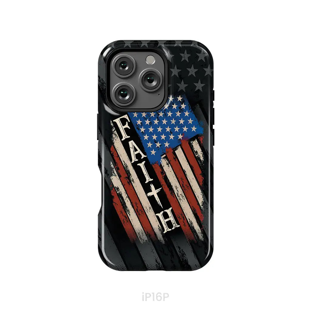 Faith American Flag phone case iPhone 16 Pro / Tough Case